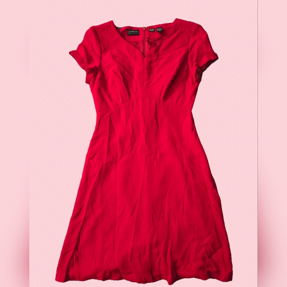 Liz Claiborne Vibrant Red Dress